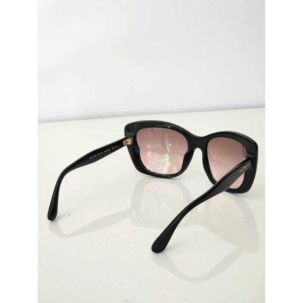 Miu Miu Flawed SMU 03O‎ Black Butterfly Sunglasses Gradient Brown Lens